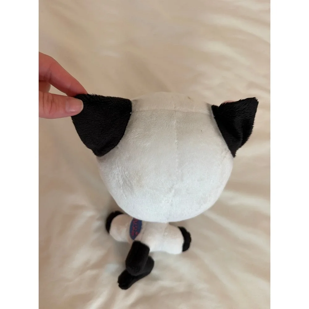 Littlest Pet Shop White & Black Cat Plush Stuffed Animal 8 Inch Toy